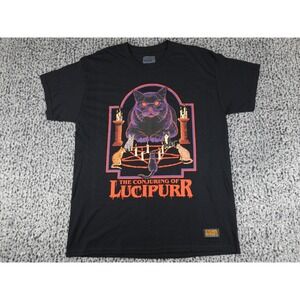 Steven Rhodes The Conjuring of Lucipurr Graphic Tee Mens Large Black T-Shirt